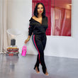 Load image into Gallery viewer, Side Stripe Fashion Casual Two Piece Women's Tracksuit