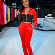 Load image into Gallery viewer, Two Piece Tracksuit Set Crop Top Pencil Pants