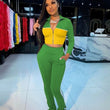 Load image into Gallery viewer, Two Piece Tracksuit Set Crop Top Pencil Pants