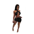 Load image into Gallery viewer, Halter Crop Top Lace Up Bodycon Mini Skirt