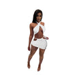 Load image into Gallery viewer, Halter Crop Top Lace Up Bodycon Mini Skirt