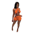 Load image into Gallery viewer, Halter Crop Top Lace Up Bodycon Mini Skirt