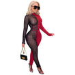 Load image into Gallery viewer, Sheer Mesh Patchwork Women Sexy Lace Up Jumpsuit