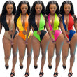 Load image into Gallery viewer, Hollow Out Lace Up Halter Trikini Swimsuit