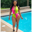 Load image into Gallery viewer, Hollow Out Lace Up Halter Trikini Swimsuit