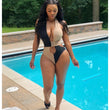 Load image into Gallery viewer, Hollow Out Lace Up Halter Trikini Swimsuit