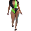 Load image into Gallery viewer, Hollow Out Lace Up Halter Trikini Swimsuit