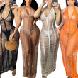 Load image into Gallery viewer, See Through Maxi Knitted Beach Dress